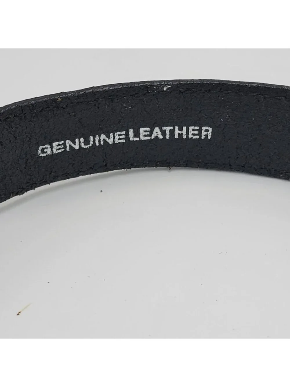 VTG Western Cowboy  Youth 3D Genuine Leather Black Belt With Silver & Gold Longh